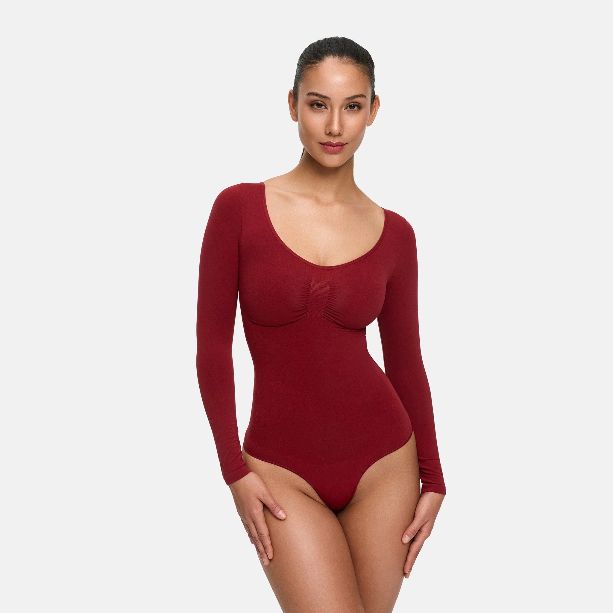 Longsleeve Thong Sculpting Bodysuit